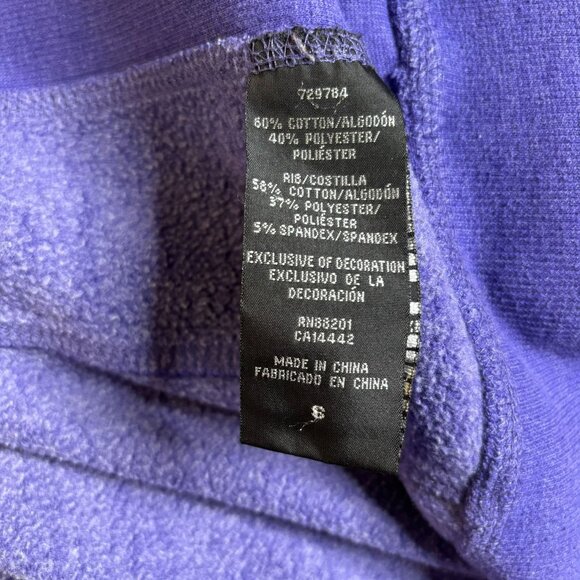 Mondetta Athletic Zip Up Jacket Sweatshirt Small Purple Pockets Thumb Holes - Picture 9 of 9